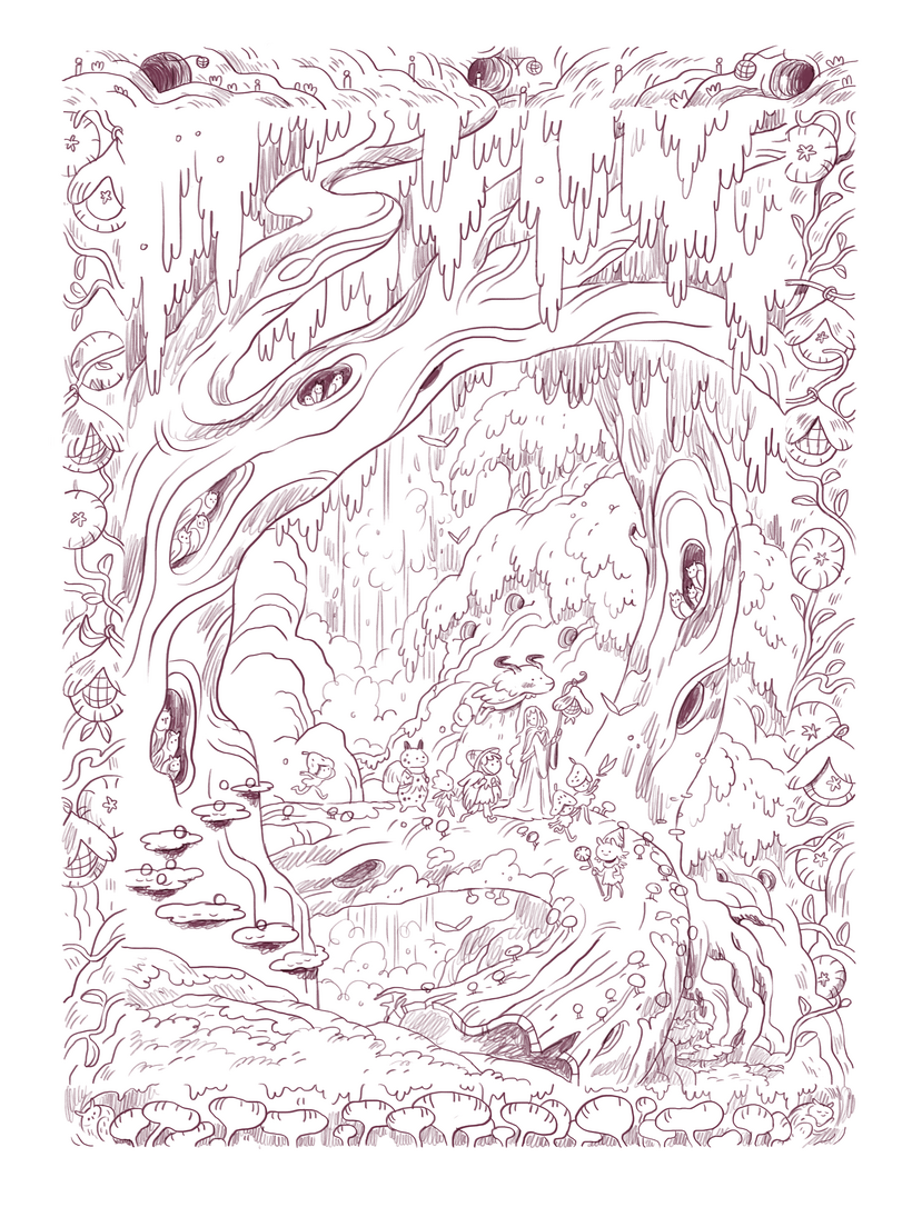 Forest Fantasy Illustration in Procreate & Photoshop | 