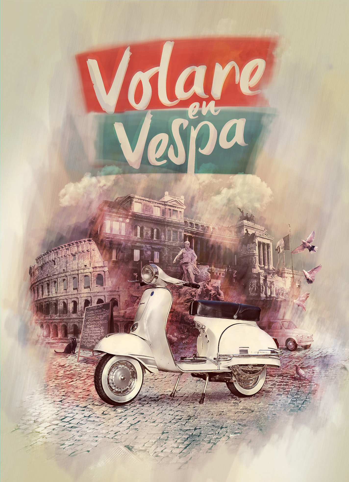Vintage vespa Domestika