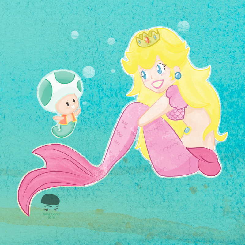 Princess Mermaid Peach | Domestika